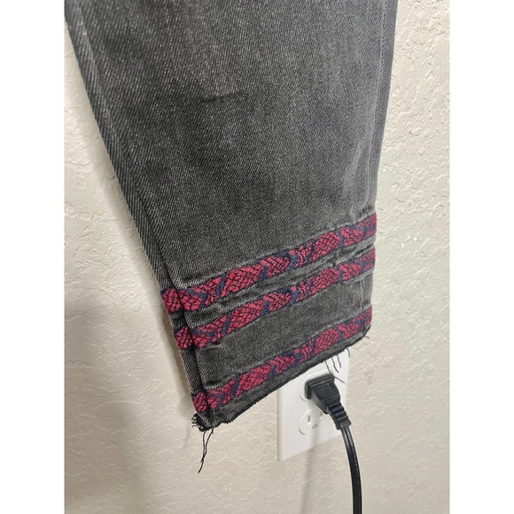 Driftwood Jackie Striped-Trim Ankle Jeans Size 28 - Picture 4 of 8